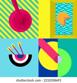 Modern Abstract Geometric Pattern Design Background, Abstract Pattern, Semi Circle Or Vector Pattern Or Circle Or Half Circle For Brochure Banner And Publication