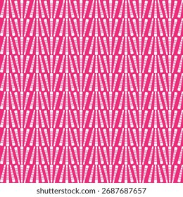 Modernes abstraktes geometrisches Muster mit roten und rosa Farbtönen, mit stylischen gestreiften Konusformen. Perfekt für Textildrucke, Modestoffe, Tapeten, Umschlagpapiere und digitalen Hintergrund