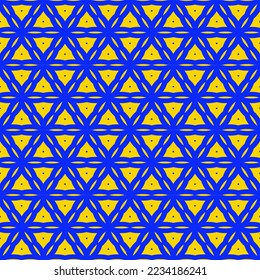 Patrón geométrico abstracto moderno, con color de contraste amarillo y azul para textura de tela, fondo, decoración de casa de papel pintado, ropa, diseñador de moda 