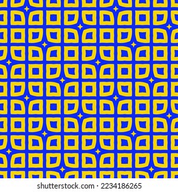 Modern abstract geometric Pattern, with yellow and blue contrast matching color for fabric texture, background, wallpaper home decorating, clothing, fashion designer 