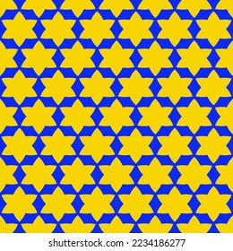 Modern abstract geometric Pattern, with yellow and blue contrast matching color for fabric texture, background, wallpaper home decorating, clothing, fashion designer 