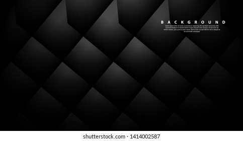 Modern abstract geometric patterns with a luxurious black background