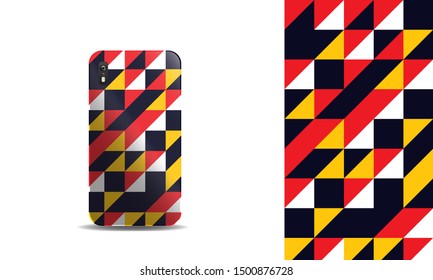 modern abstract geometric phone case vector design template. eps10