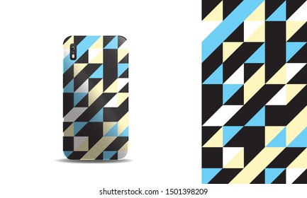 modern abstract geometric phone case vector design template. eps10