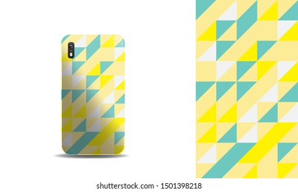 modern abstract geometric phone case vector design template. eps10