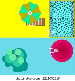 Resumen moderno Fondo de diseño de patrón de piscina geométrica, patrón abstracto, patrón de círculo o vector o círculo o semicírculo para pancarta y publicación de folletos