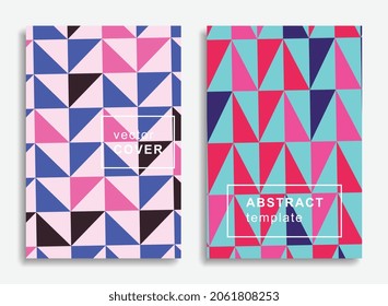 Afiches geométricos abstractos modernos con formas geométricas multicolores. Diseño moderno con objetos geométricos simples. Resumen del fondo del patrón geométrico Bauhaus. Vector EPS10