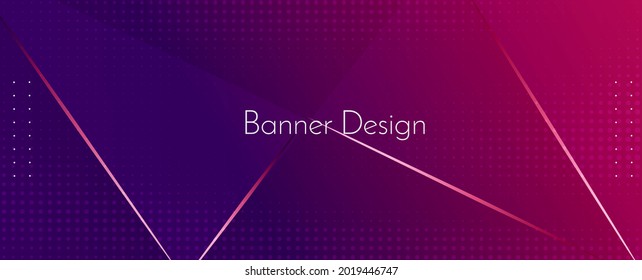 Modern abstract geometric purple elegant banner pattern background vector