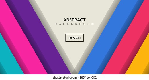 Modern abstract geometric rectangle colorful background, simple shape with trendy design. Suitable for book covers, posters, flyers, design banners. Vector illustration