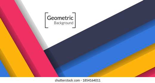 Moderno rectángulo geométrico abstracto de fondo colorido, forma simple con diseño de moda. Adecuado para portadas de libros, afiches, volantes, banners de diseño. Ilustración del vector