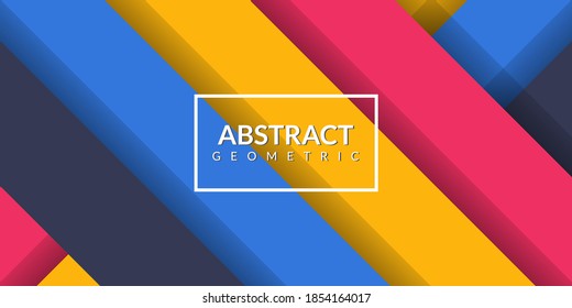 Modern abstract geometric rectangle colorful background, simple shape with trendy design. Suitable for book covers, posters, flyers, design banners. Vector illustration