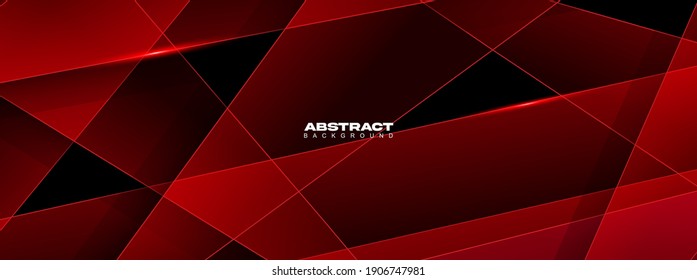 Modern Abstract geometric red and black color Background. Motion, sport, lines. Poster, wallpaper, Landing page. Vector Illustration