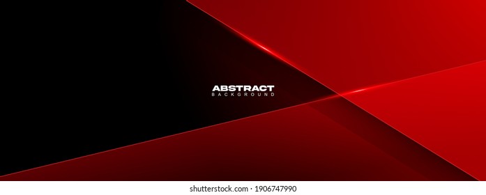 Modern Abstract geometric red and black color Background. Motion, sport, lines. Poster, wallpaper, Landing page. Vector Illustration