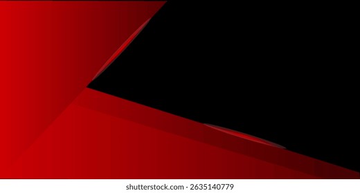 Fondo geométrico Abstractas moderno de color rojo y negro. Movimiento, deporte, líneas. Afiche, Fondo de pantalla, Landing page. Ilustración vectorial