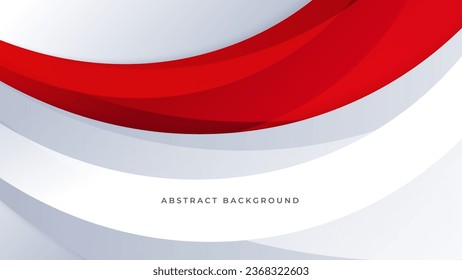 Modern abstract geometric red white background with shadow suit for business corporate banner backdrop presentation and much more Premium Vector