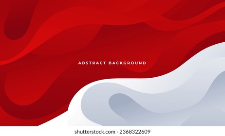 Modern abstract geometric red white background with shadow suit for business corporate banner backdrop presentation and much more Premium Vector