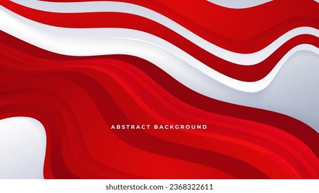 Modern abstract geometric red white background with shadow suit for business corporate banner backdrop presentation and much more Premium Vector