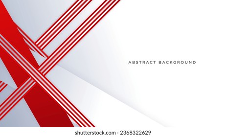 Modern abstract geometric red white background with shadow suit for business corporate banner backdrop presentation and much more Premium Vector