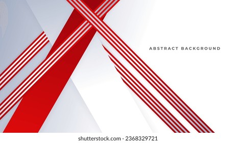 Modern abstract geometric red white background with shadow suit for business corporate banner backdrop presentation and much more Premium Vector