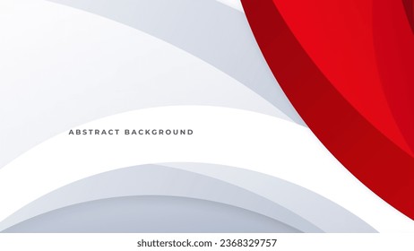 Modern abstract geometric red white background with shadow suit for business corporate banner backdrop presentation and much more Premium Vector