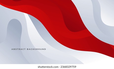 Modern abstract geometric red white background with shadow suit for business corporate banner backdrop presentation and much more Premium Vector