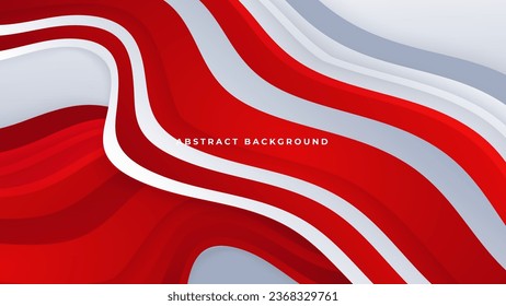 Modern abstract geometric red white background with shadow suit for business corporate banner backdrop presentation and much more Premium Vector