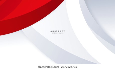 Modern abstract geometric red white background with shadow suit for business corporate banner backdrop presentation and much more Premium Vector