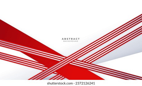 Modern abstract geometric red white background