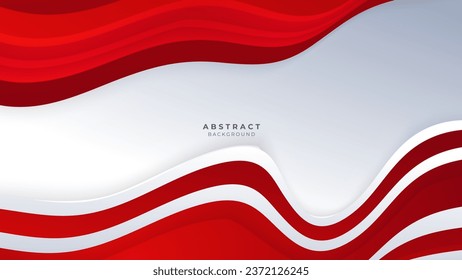 Modern abstract geometric red white background