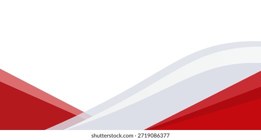 Moderner abstrakter geometrisch roter weißer Hintergrund mit Schattenanzug für Business-Corporate-Banner-Hintergrund-Präsentation und vieles mehr Premium Vector