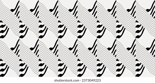 Modern abstract geometric retro vector seamless diagonal pattern with simple elements and shapes. Graphic pastel colored minimalist background.