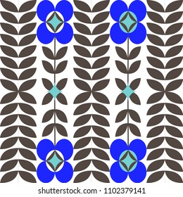 Modern abstract geometric seamless pattern in scandinavian style. Vector Illustration.