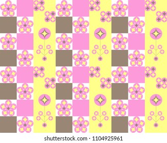 Modern abstract geometric seamless pattern in scandinavian style. Vector Illustration.