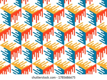 Modernes abstraktes, geometrisches, nahtloses Muster, Vektorhintergrund, einfaches Grafikdesign.