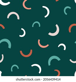 Modern abstract geometric seamless pattern in Scandinavian style vector illustration. 