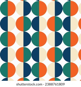 Patrón geométrico abstracto moderno sin soldadura para uso como fondo, afiche, fondo, portada de banner al estilo Bauhaus o Escandinavia