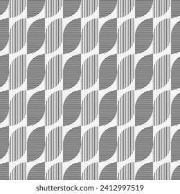 Patrón geométrico abstracto moderno sin costuras. Ilustración vectorial. Eps 10. Fondo de baldosa brillante, elemento gráfico monocromo. 