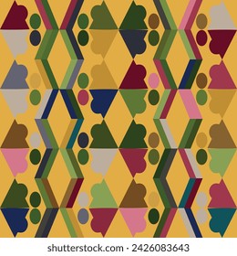 Modern abstract geometric seamless pattern. Vector illustration. 