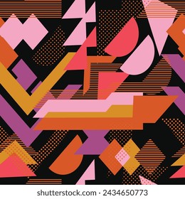Patrón geométrico abstracto moderno sin fisuras. Ilustración vectorial. 