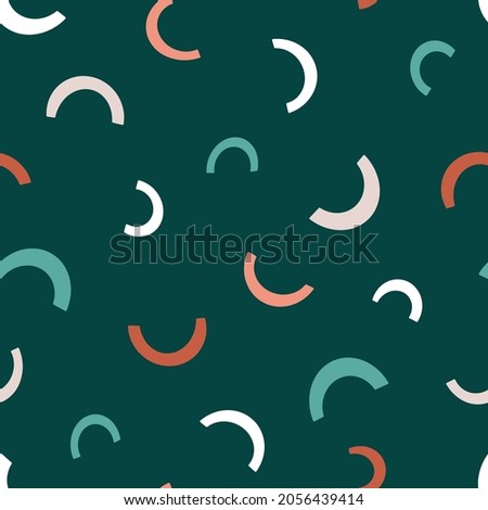 Modern abstract geometric seamless pattern in Scandinavian style vector illustration. 