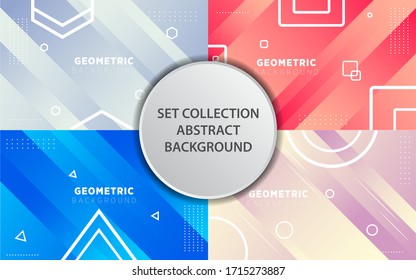 modern abstract geometric shape background banner with line and dots. can be used in cover design, poster, flyer, book design, website backgrounds or advertising. vector illustration.