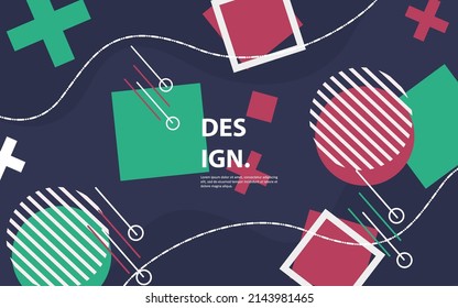 Modern abstract geometric shape background vector