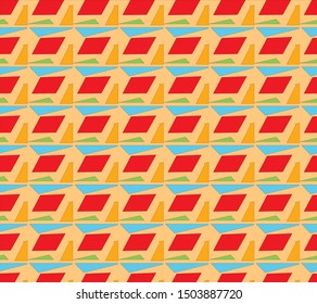 Modern abstract geometric shape fabric pattern design and for decorative background and wallpaper 