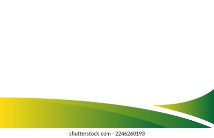 Modern abstract geometric shape gradation green yellow white background for business presentation