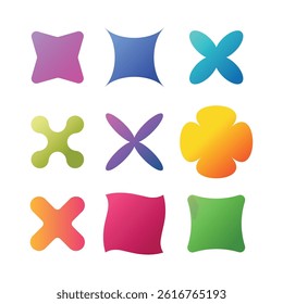 Modern Abstract Geometric Shape Gradient Vector Illustration