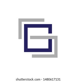 modern abstract geometric shape stacked square shape logo design element logo