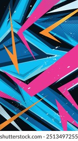 Modern abstract geometric shape wallpaper for sublimation jersey