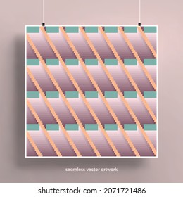 Moderner abstrakter geometrischer Hintergrund. Trendfarbige Farbverläufe und geometrische Formen. Textur für Hintergründe, Broschüren, Poster, Bezüge und Stoffe. Vektorgrafik.