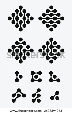 Modern Abstract Geometric Shapes Set – Minimalist Fluid Symbol Collection