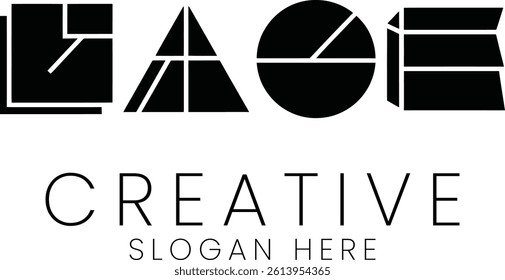 Modern abstract geometric shapes vector design. Perfect for branding, logos, and backgrounds.